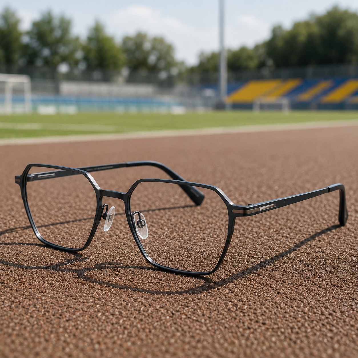 Geometric eyeglasses frame style