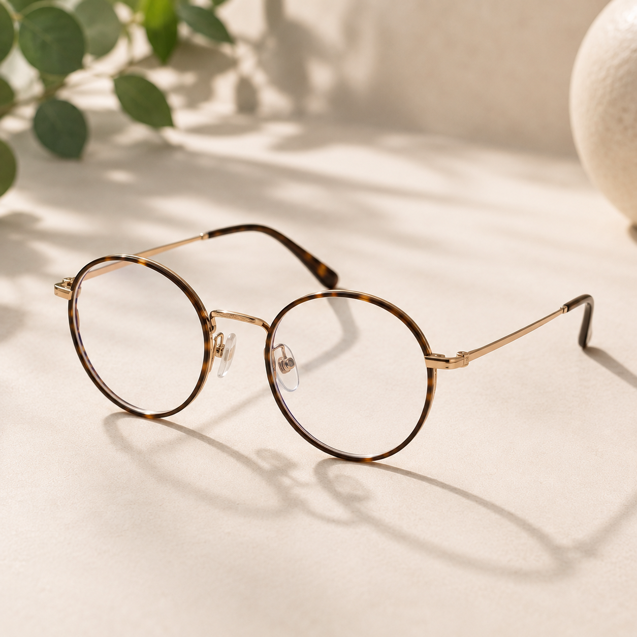 Round eyeglasses frame style